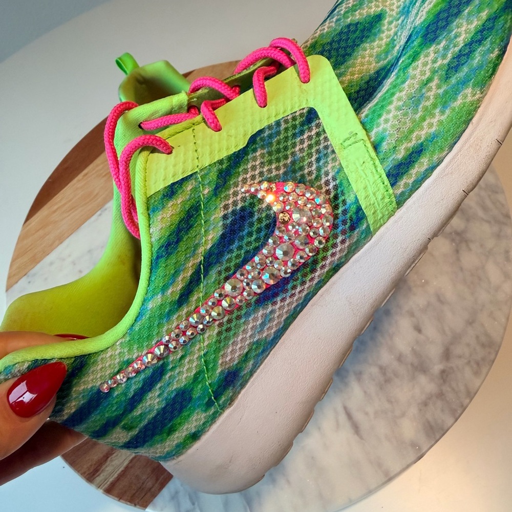 Custom Swavorski Roshe Flight Weight Mesh Sneakers